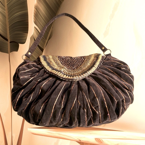 Antik Batik Velour Shoulder Bag